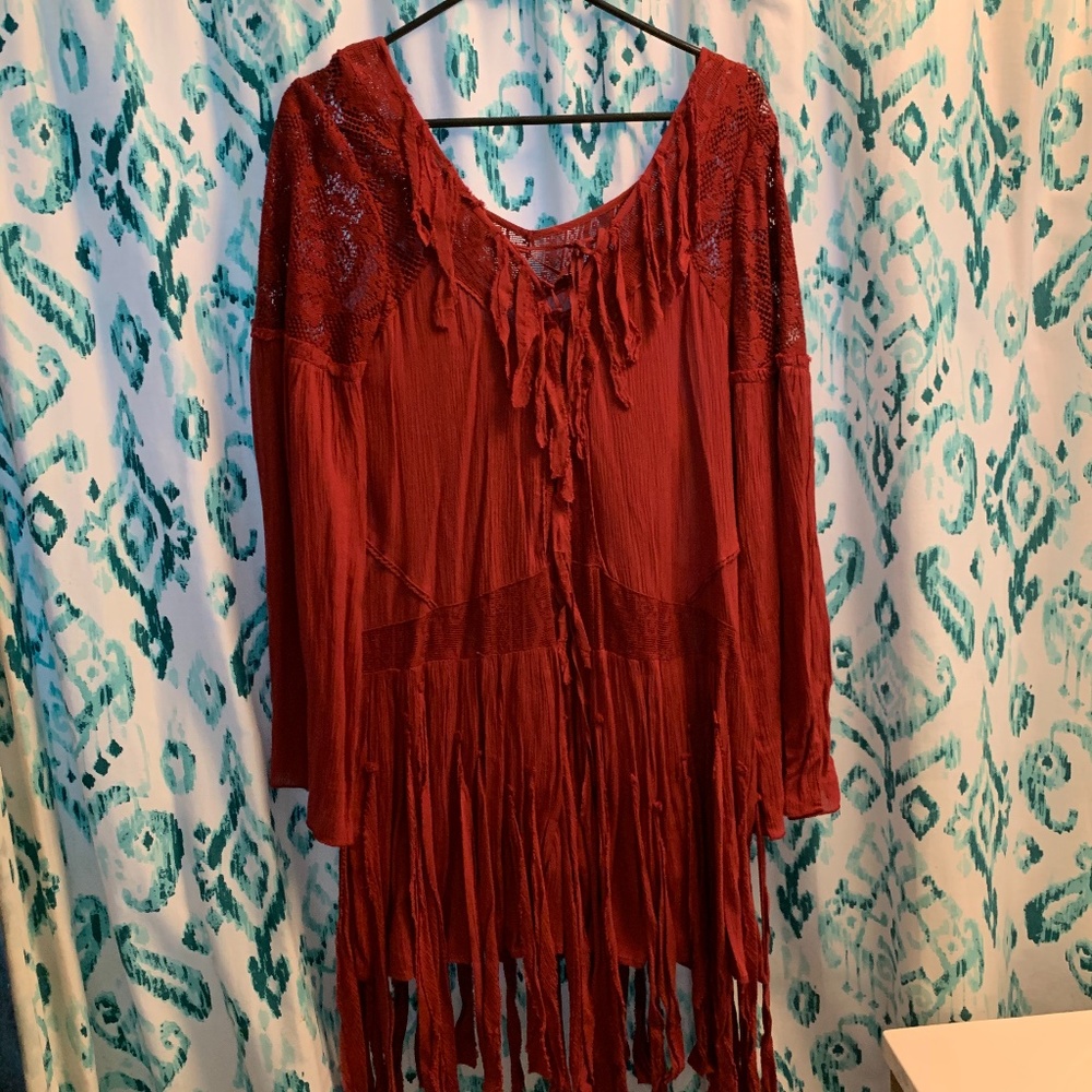 Free People Bohemian red dress seen on AHS Coven